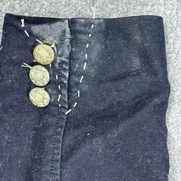 Ralph Lauren Polo Jeans Military Jacket Womens XS Black Brass Button Coat - Picture 13 of 16